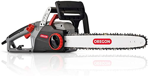 Oregon 2400W kabelgebundene Elektro-Kettensäge mit 18 Zoll (45 cm) Führungsschiene, rückschlagarme Motorsäge, integriertes Selbstschärfungssystem (PowerSharp) 3 Jahre Garantie (CS1500)