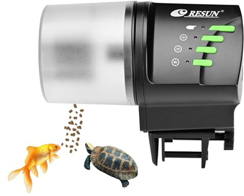 Steuerung Aquarium Futterautomat,APP Smart Fischfutterautomat Aquarium mit LCD Display Digitale Automatisierte Futterspender für Fische