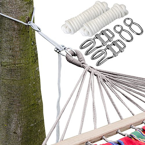 AMANKA 6m Lange Hängematten Befestigung - Flexibles Baum Befestigungsset - Aufhängung bis 160kg