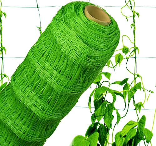 Ranknetz 1,7m x 10m mit großer Maschenweite für den perfekten Wachstum von Tomaten und Gurken Kletterpflanzen Rankhilfe für Garten und Gewächshaus