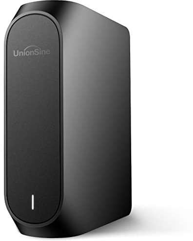 UnionSine 10TB Externe Festplatte, 3,5 Zoll USB 3.0 Backups HDD Tragbarefür für PC, Mac, TV, PS4, Schwarz HD3510