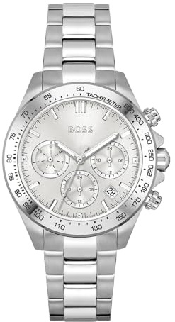 BOSS Multi Zifferblatt Quarz Uhr für Damen Kollektion Novia mit Edelstahl oder Keramikband