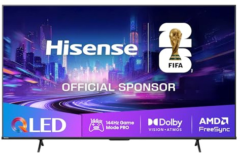 Hisense 85E7Q PRO Fehrnseher,85 Zoll,4K UHD QLED, Smart TV,144Hz Game Mode PRO,Filmaker Mode, AMD FreeSync Premium,AI HDR Upscaler,Dolby Vision IQ,Dolby Atmos,Sprachsteuerung [2025]