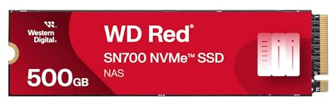 WD Red SN700 500GB NVMe SSD for NAS devices, with robust system responsiveness and exceptional I/O performance