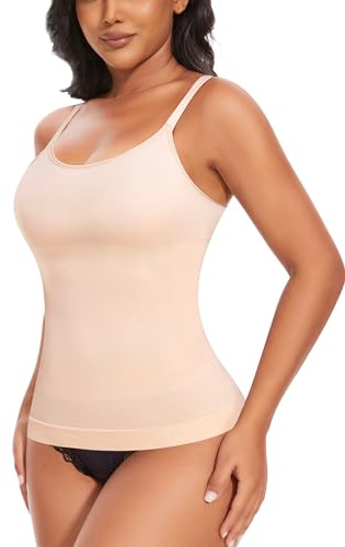 YARRCO Shape Unterhemd Damen Tank Top Bauchweg Shapewear Sport Tanktop Figurformendes Trägertop Body Shaper Hemdchen Nahlos Formendes Camisole Shaping Hemd