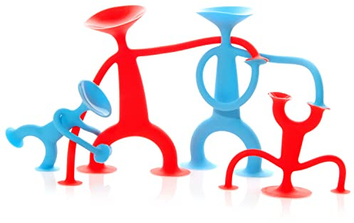 MOLUK 2843150 OOGI Family, elastische Stretch-Figuren mit Saugnäpfen, Spielfiguren-Set aus Silikon, kreativer Spielspaß für Kinder ab 3 Jahren, Motorikspielzeug, 4-teilig