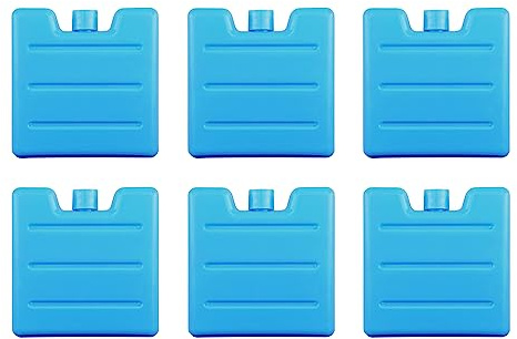 VonBueren 6 x Mini Kühlakkus für Kühltasche und Kühlbox 7,5 x 7,1 x 1,7 cm klein | 75 g je Kühlakku