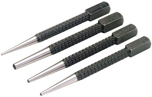 Draper Tools Expert Nageltreiber-Set (4-tlg), 1,5–5,0 mm, gehärteter und vergüteter Kohlenstoffstahl, für Tischlerei, Holzarbeiten und präzises Versenken von Nägeln
