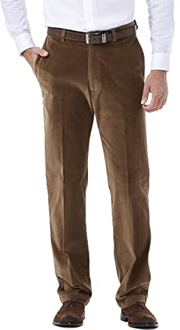 Haggar Herren-Hose, Premium-Stretch-Kord, Klassische Passform