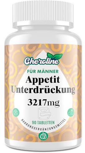 12-in-1 Appetitzügler & Fettverbrenner für Männer – 3217mg Hochdosiert mit Glucomannan aus der Konjakwurzel, Grüntee, Chitosan & Forskolin – Natürlich, Ballaststoffe, Sättigung – 90 Tabletten