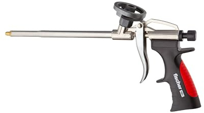 fischer Metallpistole PUP M3, robuste Schaumpistole für PU-Schäume, Bauschaumpistole zum effizienten Verarbeiten von Pistolenschäumen, langlebig aus Metall, rot