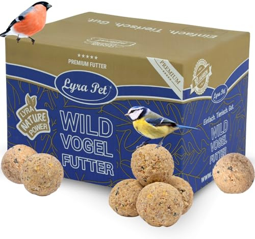 Lyra Pet® | 200 Meisenknödel ohne Netz à 90 g = 18 kg | Vogelfutter für das Ganze Jahr | Energielieferant für Wildvögel | Mineralstoffreiches Wildvogelfutter | Fetthaltig & Nährstoffreich