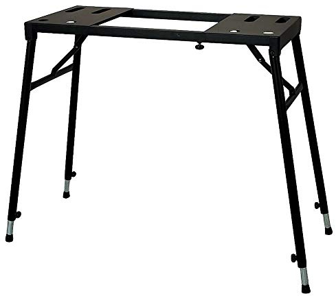 GEWA Geräteständer EQS-10 (Klavier Equipment, Keyboard und E-Piano, Höhenverstellbar, Breitenverstellbar, leichtes Gewicht, hohe Belastbarkeit, platzsparend), Schwarz