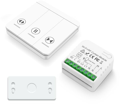 Tedeligo Drahtloses RF WIFI Alexa Smart Rolladenschalter Modul Für Elektrische Rolläden Vorhänge, Jalousien Und Markisen Zeitschaltuhr Schalter Rolladenzeitschaltuhr Timer Für Rolladenmotor