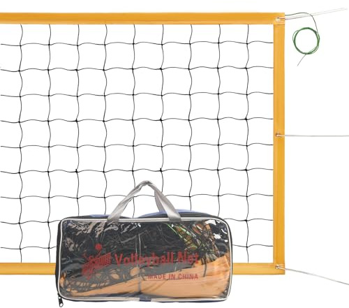 SIVENKE 9,5 m x 1 m faltbares Volleyballnetz für Garten/Strand, Sport, Tennis, mit Tragetasche