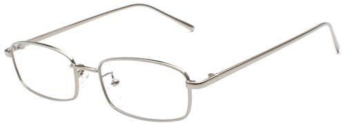 Ggpyyon Rechteckige Brillen Blaulichtfilter Brille Herren Damen Blaufilter | Brille,Retro,Metallgestell,Brillenfassung