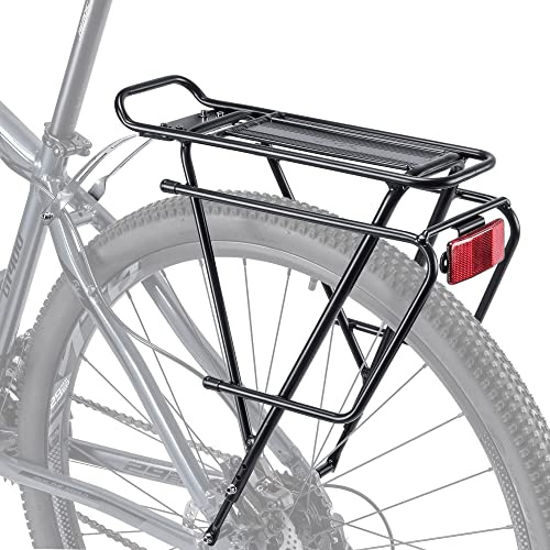 Kadacha Fahrradgepäckträger für 26–29 / 700C – verstellbar für Scheiben- & Felgenbremsen, 6061-T6 Aluminium, inkl. Reflektor, max. Traglast 27 kg, Touring Gepäckträger universell