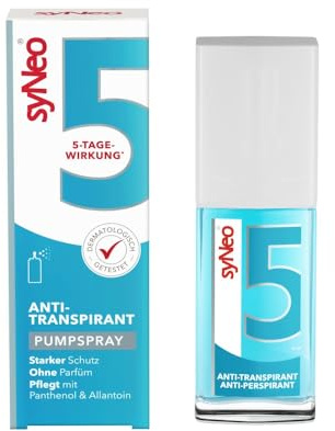 syNeo 5 Antitranspirant Deo Pumpspray – 5-Tage-Wirkung – gegen starkes Schwitzen, Schweiß & Geruch – für Body, Hände & Gesicht – dermatologisch getestet – für Damen & Herren – Made in Germany – 30 ml