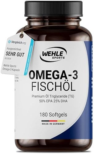 Omega 3 hochdosiert – Fischöl Kapseln – 2000 mg pro Tag | EPA 1000 mg & DHA 500 mg, gereinigt – abgefüllt in Deutschland, laborgeprüft