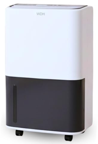 Aktobis WDH-725DG Luftentfeuchter - Bautrockner | 24 Std-TIMER, bis 25 L/T | Elektrischer Entfeuchter bis 25 L/24h, bis 50 m², weiß+grau| für Keller, Wohnung, Waschküche, Wäschetrocknung, gegen Schimmel