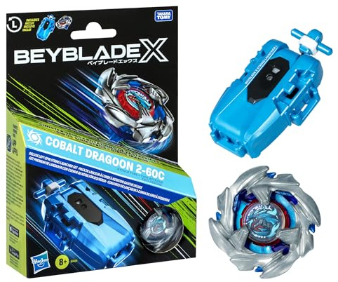 Beyblade X Cobalt Dragoon 2-60C Deluxe linksdrehdes Schnur-Starter Set