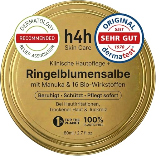 Bio Ringelblumensalbe Wundsalbe mit Manuka Honig & Propolis – Hochdosierte Calendula Creme für Neurodermitis, Ekzeme & Trockene Haut – | Regeneriert & Pflegt Ohne Kortison