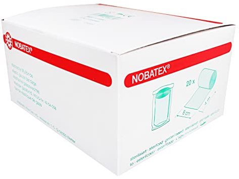 Noba Nobatex in Folie Fixierbinden Mullbinden 20 Stück (8 cm x 4 m)