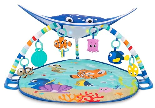Bright Starts, Disney Baby, Findet Nemo Spieldecke mit Spielbogen, Lichtern und mehr als 20 Minuten Melodien, einer Dorie Fingerpuppe und vielem mehr