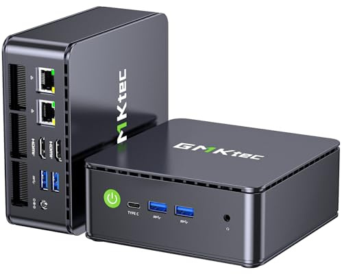 GMKtec Dual 2.5G NIC Mini-PC G11 AMD Ryzen Embedded R2514 (Schlägt 4300U/3500U/N150), 16GB DDR4 (Dual Channel), 512GB PCIe 3.0 M.2 SSD, Mini-Computer Triple-Display/2xUSB 3.2 10Gbit/s/WiFi6E/BT5.2/