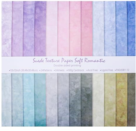 TETEWEVER 24 Blatt Scrapbook Papier Buntes Scrapbooking Papier Doppelseitiges Dekorpapier Scrapbook Bastelpapier mit Muster für DIY Fotoalbum, Kartenherstellung und Handwerk
