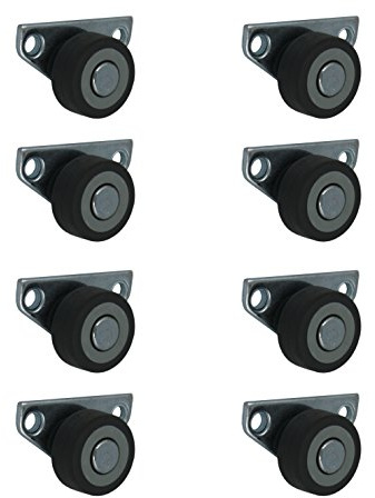 8 Stück 30 mm Kastenrollen Bettkastenrollen Kastenbockrollen Seitenrollen mit Softrad