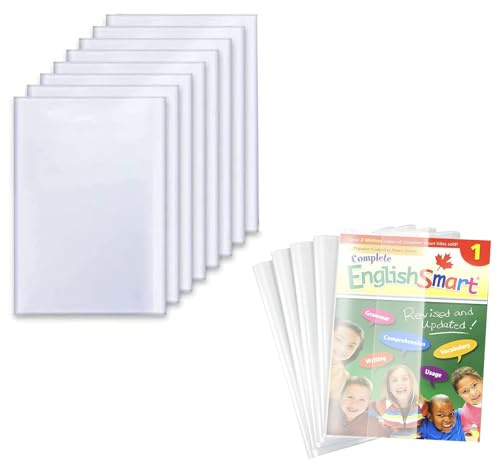 B5 Transparenter Buchumschlag,Transparente Notizbuchhüllen,hochwertige Heftumschläge,Heftumschlag B5,Buchumschläge schulbücher,Verdickte Wiederverwendbare und verstellbare durchsichtige,10 PCS