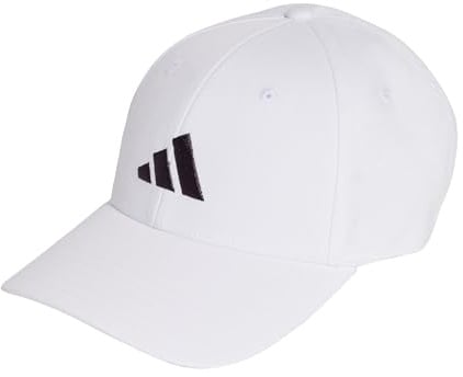 adidas Unisex Baseball Cotton New Logo Hat, White/Black, M-L