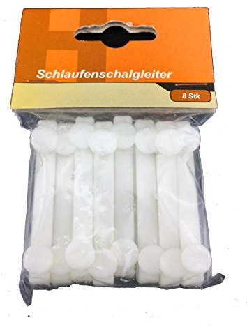 Schlaufengleiter mit Schlitz für Gardinenschienen zur Befestigung von Schlaufenvorhängen - Schlaufenschal - Gleiter - Gardinen - Schiene - 8 Stück - Länge 6 cm