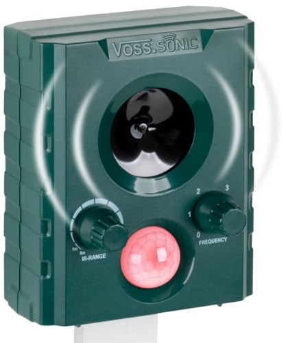 VOSS.sonic 1000 Ultraschallvertreiber Tiervertreiber Ultraschallabwehr Tierabwehr Vertreibung durch Ultraschall und Alarm