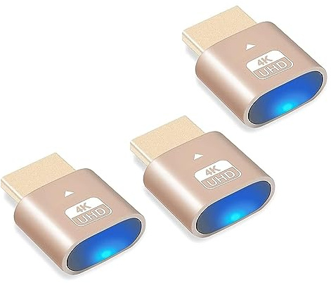 XTVTX 3PCS 4K Dummy Plug,Hochauflösender virtueller Monitor Display Emulator, Headless Display Adapter der neuen Generation Unterstützt bis zu 3840x2160@60Hz, 1080@120Hz DVI EDID Emulator