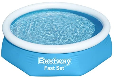 Bestway Fast Set Aufstellpool ohne Pumpe Ø 244 x 61 cm, blau, rund, 57448, 244 x 61 cm ohne Zubehör