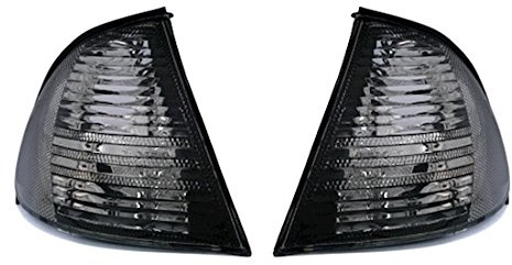 Frontblinker Set, geeignet für 3er BMW E46 Limousine + Touring (5/1998-8/2001). Ausführung: Schwarz