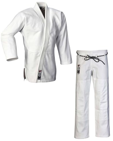 Ju-Sports BJJ Anzug Pearl Pure Lady Cut Weiß F3 I Schmal geschnittener Brazilian Jujutsu Anzug speziell für Damen I BJJ Gi Damen I 100% Baumwolle