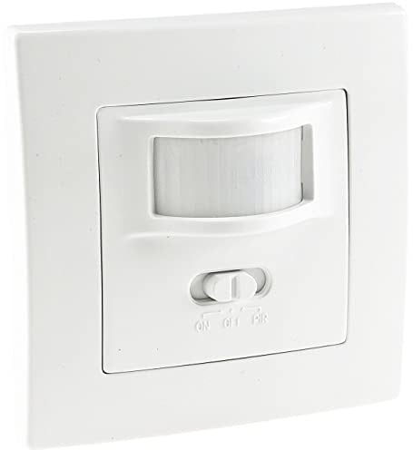 ChiliTec Bewegungsmelder 160° Unterputz Wand-Montage Schaltet ab 1Watt 9m Reichweite 230V 2-Draht Technik Ersetzt einen Lichtschalter Weiß