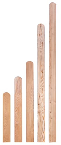Gartenwelt Riegelsberger 10 Stück Premium Zaunlatte Typ A aus Lärchenholz 20x95 mm, Höhe 100 cm Lärche Oben abgerundet