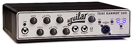 Aguilar Tone Hammer 500 Watt Bassverstärkerkopf, Schwarz, für aktive und passive Bässe