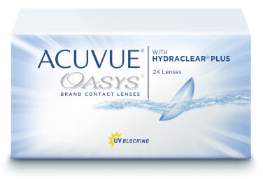 ACUVUE OASYS Kontaktlinsen – 2-Wochen-Linsen für Tag und Nacht mit -7,5 dpt und BC 8.8 – UV Schutz, Austrocknungsschutz und extrem Komfortables Tragegefühl – 24 Linsen