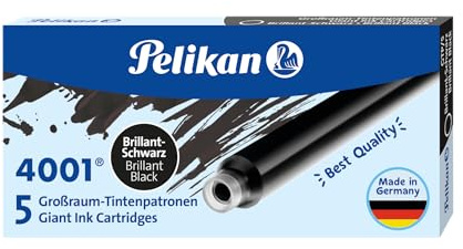 Pelikan Großraum-Tintenpatronen 4001 Tinte Brilliant-Schwarz, 5 Stück