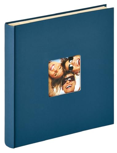 walther design Fotoalbum blau 33 x 34 cm Selbstklebealbummit Cover-Ausstanzung, Fun SK-110-L