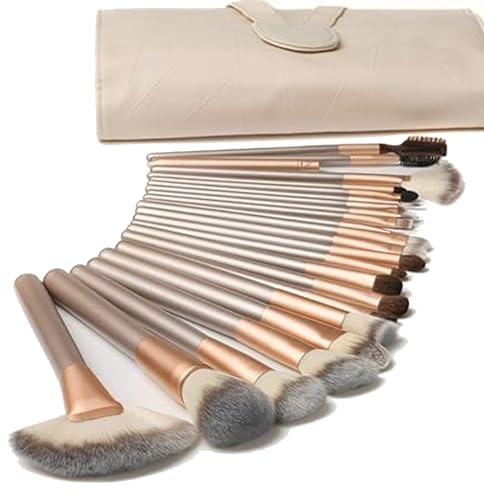 Nestlingâ 18 Stück Professionelle Kosmetik Make-Up Pinsel Werkzeuge Kosmetik Make-Up-Pinsel-Set Mit Roll Up Pu-Leder Tasche, Holzgriff