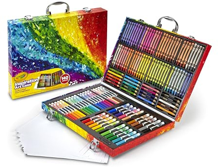 CRAYOLA Malkoffer Für Kinder Mit Buntstiften, Filzstiften Und Wachsmalkreiden, 140-teiliges Malset Für Kinder, Farbstifte Set Zum Malen, Schreiben Und Zeichnen, Malstifte Ab 3 Jahre, 04-2532