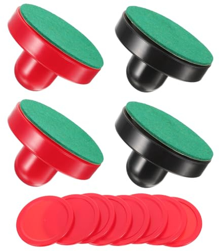 TOYMYTOY Airhockey Zubehör Set Mit 4 Ergonomischen Schlägern Und 8 Pucks Ersatz Für Tisch Airhockey Spiele Familien Freizeit Und Wettkampf