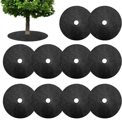 20 Stück Baumschutz Unkrautmatten, Mulchscheibe Baums Baumschutz Ring Mulchplatte Unkrautschutzmatte, Baumschutzmatte Unkrautschutzmatte Gartenvlies Garten Unkrautfolie Gartenarbeit Baumschutzs