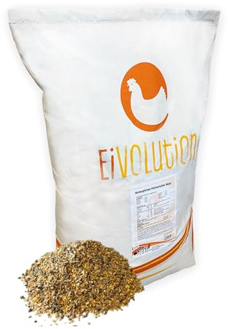 Eivolution Bio-Hühnerfutter & Wachtelfutter - Legehennenmehl - 14kg - Hochwertiges Alleinfutter